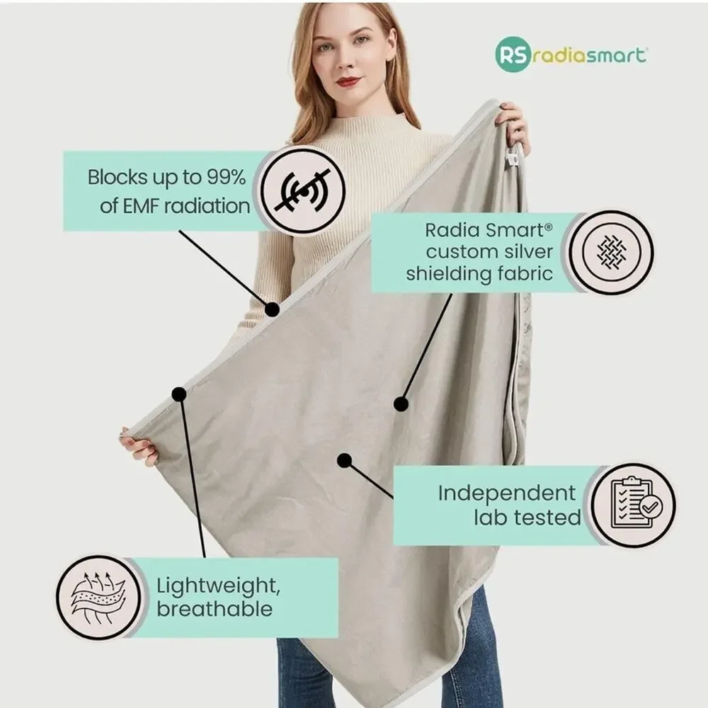 Radia Smart EMF Poncho Blanket, 5G, Wearable Blanket, RF Shield WiFi Blocker